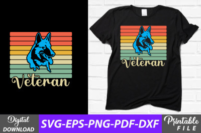 Veteran USA K9 Police Dog T-shirt Design