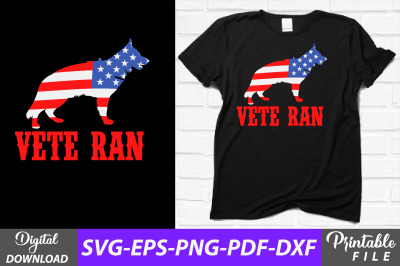 Veteran USA K9 Police Dog USA Flag Shirt