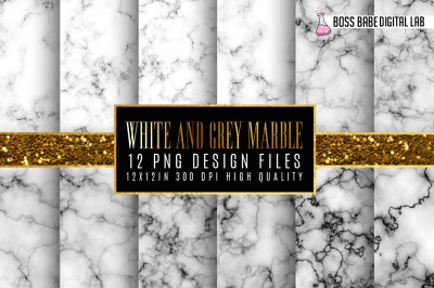 White marble digital paper