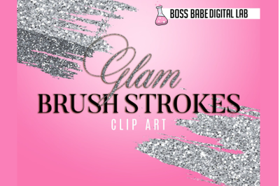 Glam and Glitz Brush Stroke Clipart