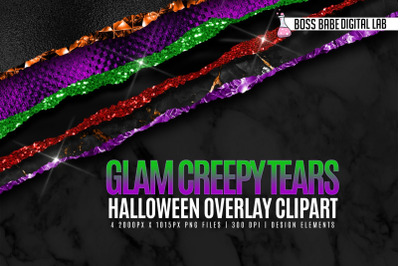 Glam Halloween Tears Clipart