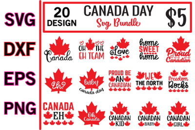 Canada Day svg bundle