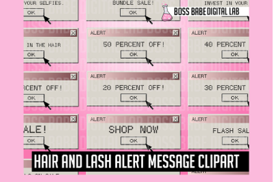 Rose Gold Lash and Hair Alert Message Pack