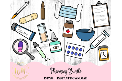 Pharmacy &amp; Medicine Clipart