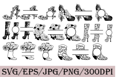 Shoes SVG, modern serif, modern vintage serif, Ornament, SVG