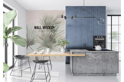 Wall mockup&2C; Wall paper mockup