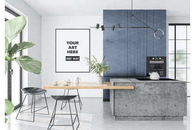 Interior scene_artwork background_frame mockup