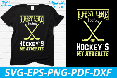 Hockey is My Favorite Game Tshirt Design