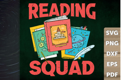 Book Reader Funny Gift Reading Squad