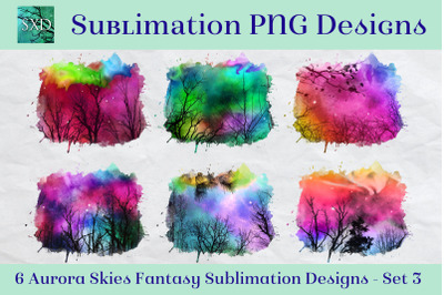 Aurora Skies Fantasy Sublimation Designs - Set 3