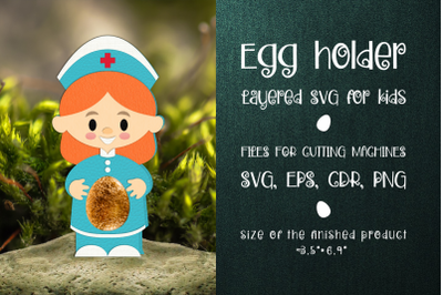 Nurse Chocolate Egg Holder template SVG