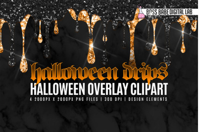 Glam Halloween Drips Clipart