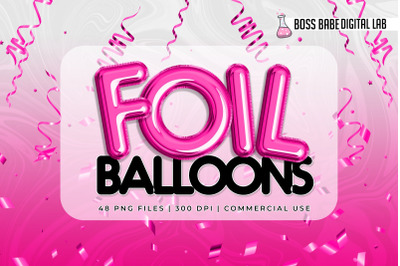 Hot Pink Foil Balloon Clipart: &quot;Balloon CLIPART&quot; Hot Pink clipart