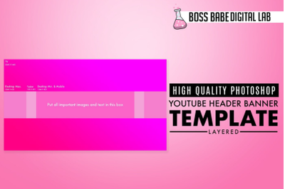 PSD Photoshop Youtube Header Template