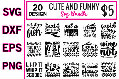 cute and funny svg bundle