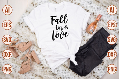 Fall in love svg cut file