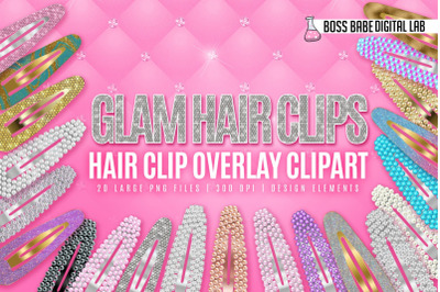 Glam Hair Clip Clipart: &quot;HAIR CLIP CLIPART&quot; Glitter Clip Clipart