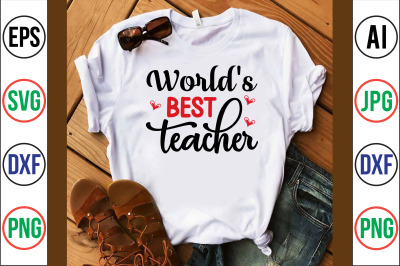 world&amp;&23;039;s best teacher svg cut file