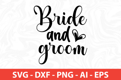 bride and groom svg cut file