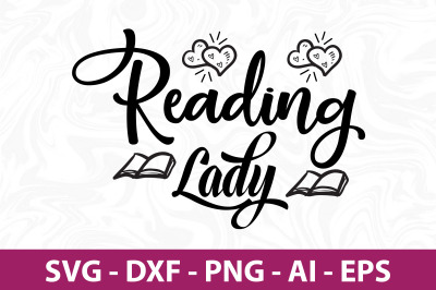 Reading Lady svg