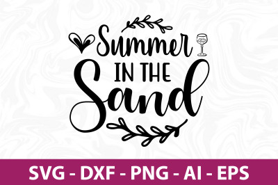 Summer in the Sand svg cut file