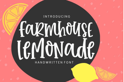 Farmhouse Lemonade Handwritten Font