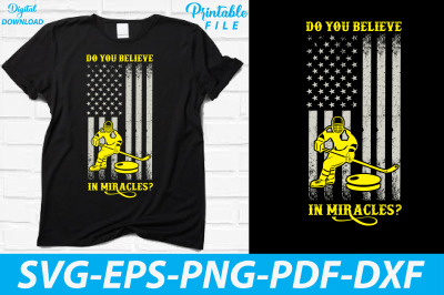 USA Funny Hockey Gaming T-shirt Design