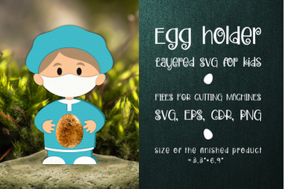 Physician Chocolate Egg Holder Template SVG