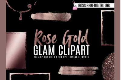Glam Rose Gold Clipart