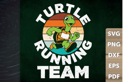 Funny Turtle Running Team Gift