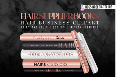 Rose gold Hair Extension Book Clipart