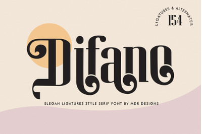 Difano Ligature serif font