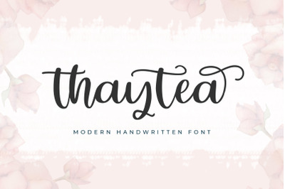 Thaytea - Handwritten Script Font