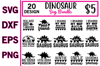 dinosaur svg bundle