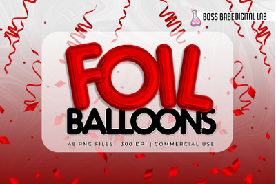 Red Foil Balloon Clipart: &quot;Balloon CLIPART&quot; Red clipart