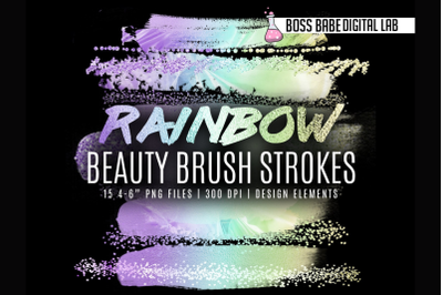Rainbow Beauty Brush Strokes