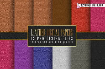 Leather Textures Digital Paper