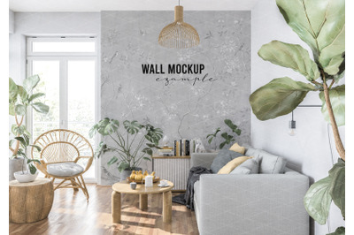 Wall mockup&2C; Wall paper mockup