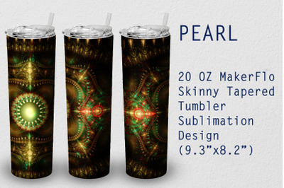 Tumbler Tapered 20 OZ Sublimation Pearl Wrap Design