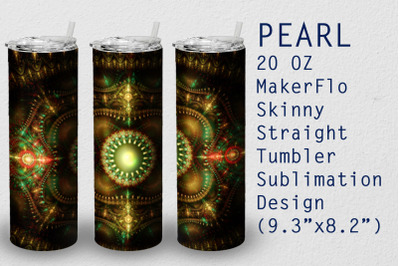 Tumbler Straight 20 OZ Sublimation Pearl Wrap Design