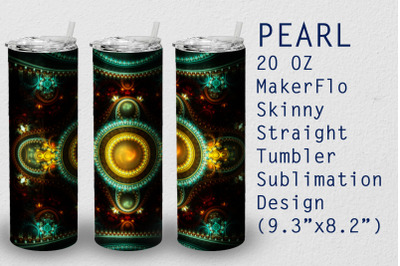 Tumbler Straight 20 OZ Sublimation Pearl Wrap Design