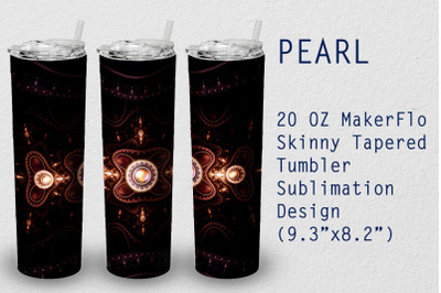 Tumbler Tapered 20 OZ Sublimation Pearl Wrap Design