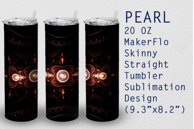 Tumbler Straight 20 OZ Sublimation Pearl Wrap Design