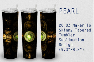 Tumbler Tapered 20 OZ Sublimation Pearl Wrap Design