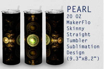 Tumbler Straight 20 OZ Sublimation Pearl Wrap Design