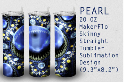 Tumbler Straight 20 OZ Sublimation Pearl Wrap Design