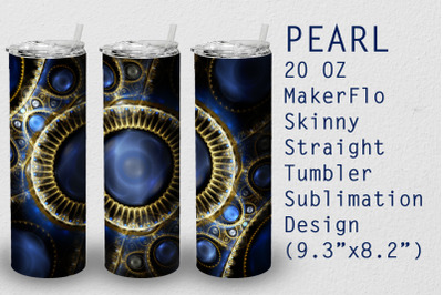 Tumbler Straight 20 OZ Sublimation Pearl Wrap Design