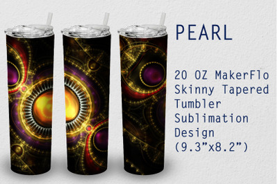 Tumbler Tapered 20 OZ Sublimation Pearl Wrap Design