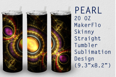 Tumbler Straight 20 OZ Sublimation Pearl Wrap Design