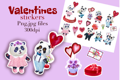 Valentines Day Stickers for Planners, valentine&#039;s love heart png